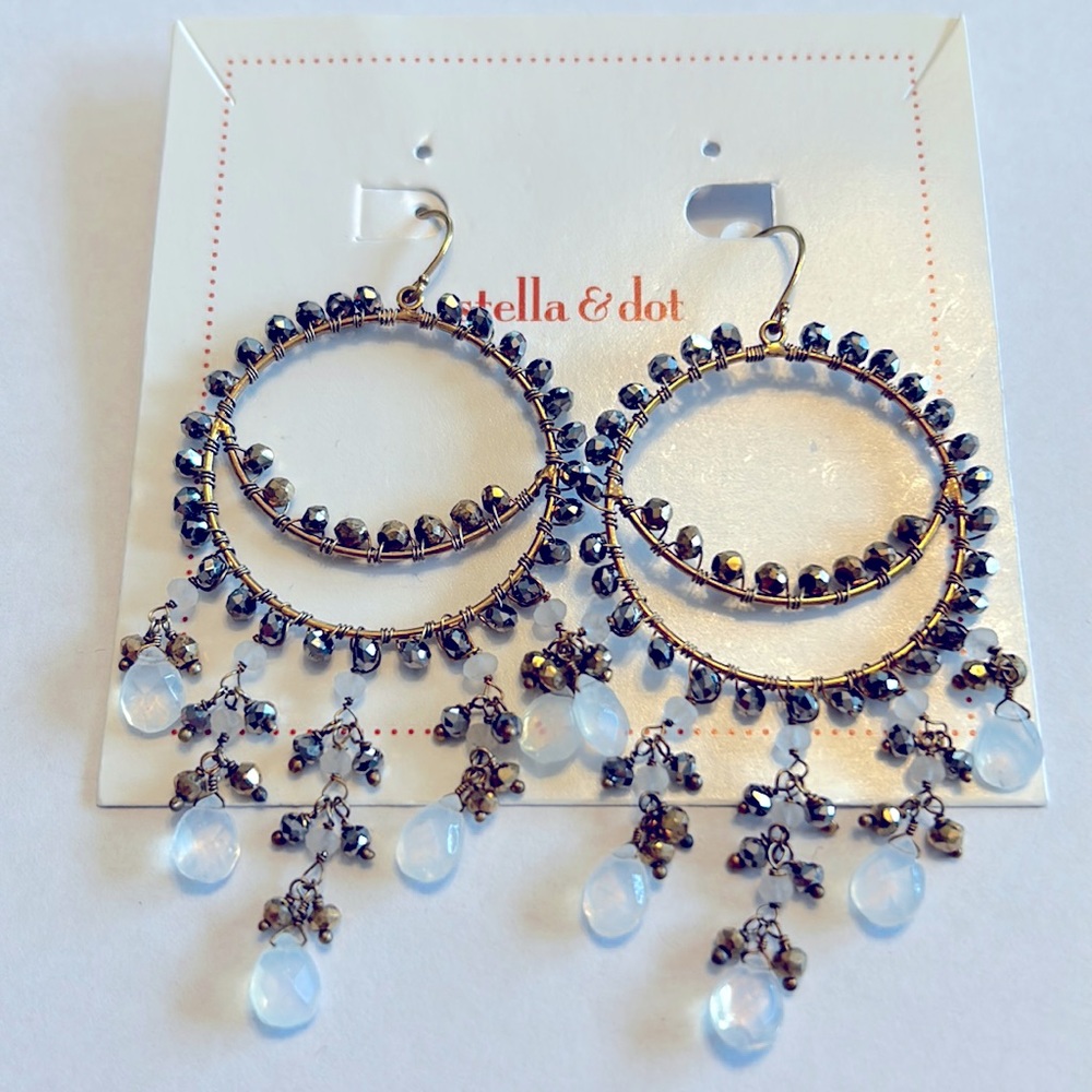 STELLA & DOT hoop earrings NWT
